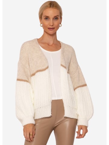 SASSYCLASSY Oversize Strick-Cardigan in Beige