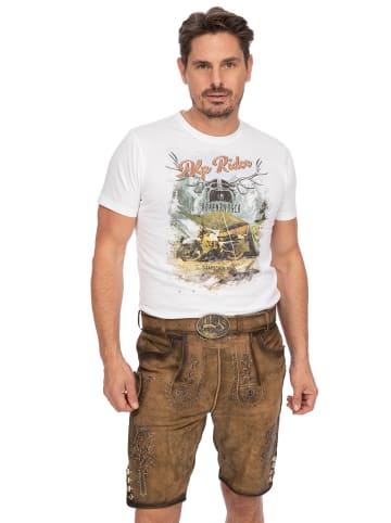 Gwandler Lederhose FLORIAN-gespeckt in braun