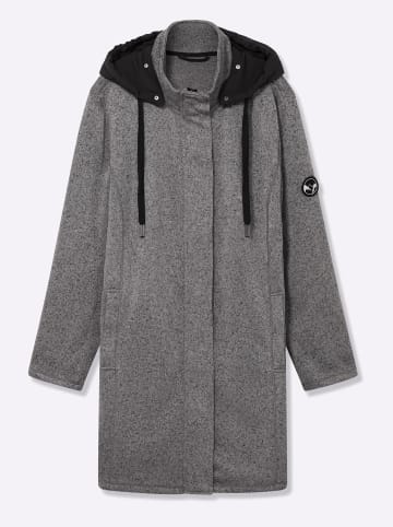 sheego Strick-Fleecejacke in anthrazit-meliert