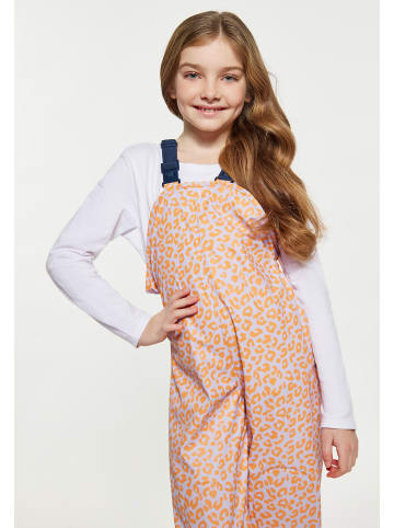 Schmuddelwedda Mädchen Regenhose in Pastelllavendel Orange Leo