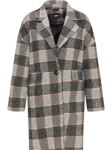 usha BLACK LABEL Damen Glencheck Mantel in Weiss Kariert