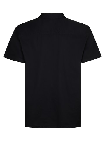 Petrol Industries Einfarbiges Kurzarmhemd Große Größen Trailhawk in Schwarz