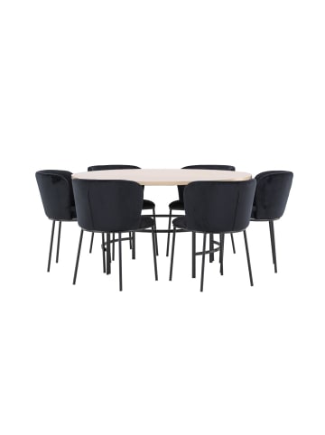 ebuy24 Essgruppe Copenhagen (7-teilig) Whitewash 140 x 140 cm