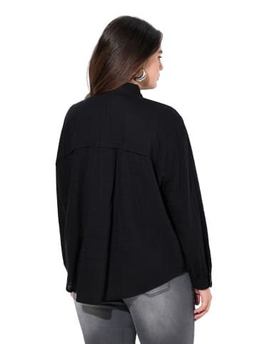 Ulla Popken Hemdbluse in schwarz