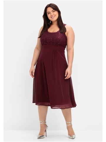 sheego Abendkleid in aubergine