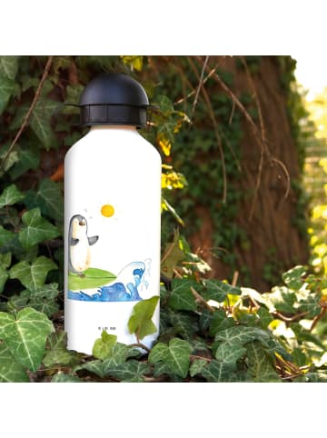 Mr. & Mrs. Panda Kindertrinkflasche Pinguin Surfer ohne Spruch in Weiß