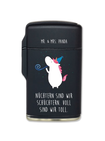 Mr. & Mrs. Panda sturmfeuerzeug Einhorn Party mit Spruch in Schwarz