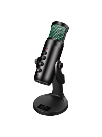 COFI 1453 Qware Gaming Mikrofon USB Mikrofon mit RGB Hintergrundbeleuchtung in Schwarz