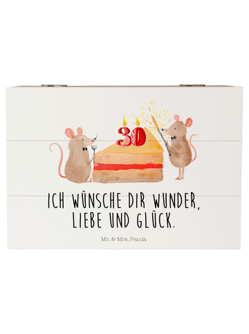 Mr. & Mrs. Panda fotobox 30. Geburtstag Mäuse Kuchen mit Spruch in Weiß