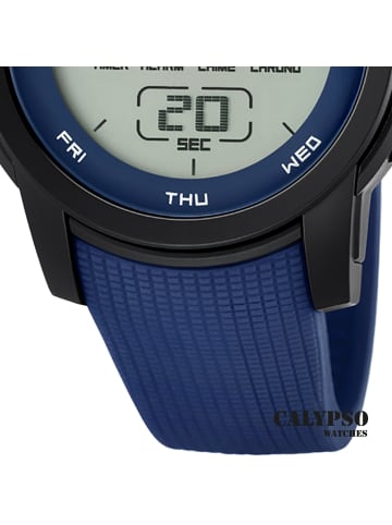 Calypso Digital-Armbanduhr Calypso Digital blau extra groß (ca. 46mm)