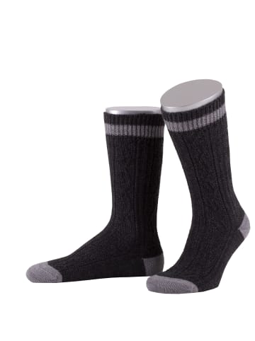 Lusana Schoppersocken L5698 in anthrazit/mittelgrau (0203)