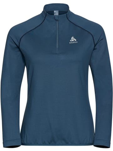 Odlo Longsleeve "Mid Layer 1/2 Zip Berra Light" in Blau