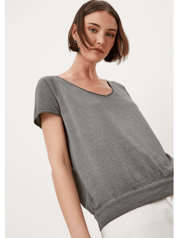 QS T-Shirt kurzarm in Grau