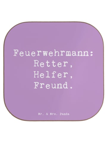Mr. & Mrs. Panda Untersetzer für Gläser Spruch Feuerwehrmann Ret... in Lavendeltraum