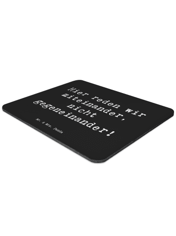 Mr. & Mrs. Panda Mouse Pad Spruch Konflikte friedlich lösen mit ... in Schwarz