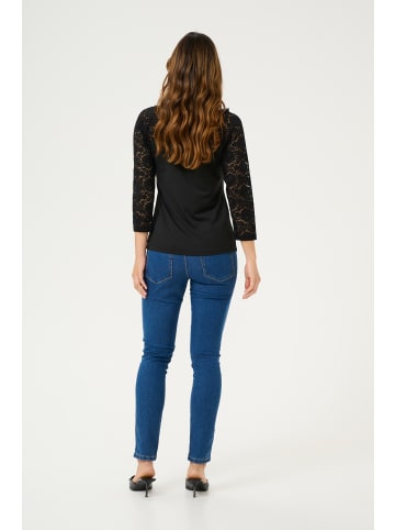 Kaffe Langarm-Bluse KAaia Regular fit in Black Deep