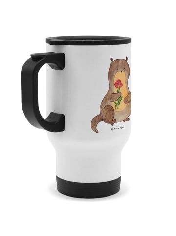 Mr. & Mrs. Panda thermosbecher Otter Blumenstrauß ohne Spruch in Weiß