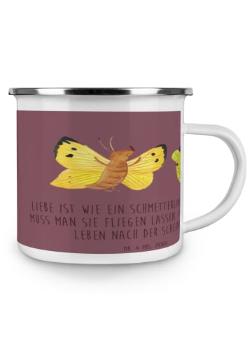 Mr. & Mrs. Panda Camping Emaille Tasse Scheidung Neuanfang mit S... in Kaffa Coffee