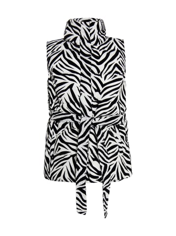 faina Wattierte Weste in Weiss Zebra