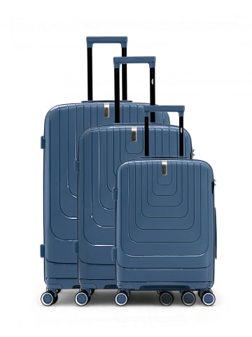 OBAGO 3 tlg. Kofferset GALINA in Blau (95L/64L/37L)