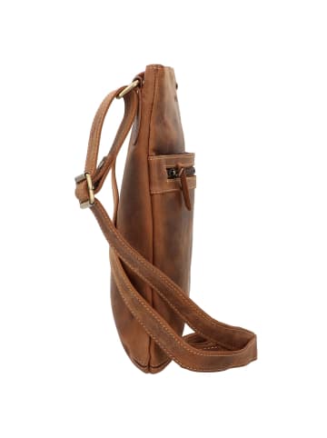 Greenburry Vintage Umhängetasche Leder 25 cm in braun