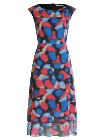 BETTY & CO Midikleid mit Stufen in Dark Blue/Pink