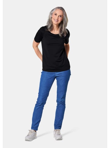 GOLDNER Kurzgröße:  Shirt Gepflegtes Shirt in formstabiler Ware in schwarz