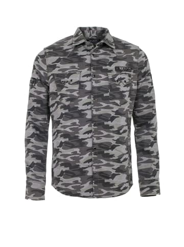 Cipo & Baxx Camouflage Hemd in Greycamouflage