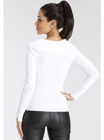Melrose Carmenpullover in weiß