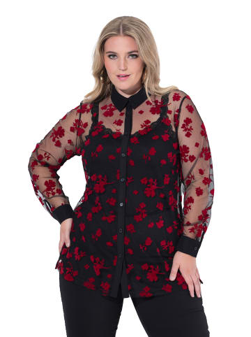 MIAMODA Hemdbluse in schwarz