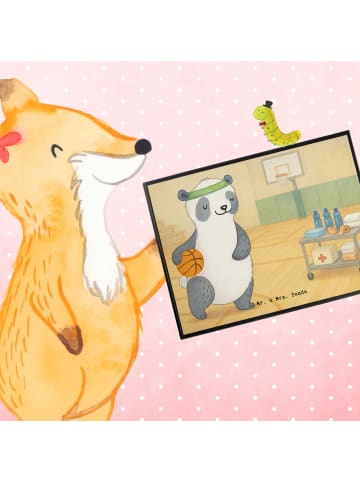 Mr. & Mrs. Panda Schreibunterlage Panda Basketball Design ohne S... in Weiß