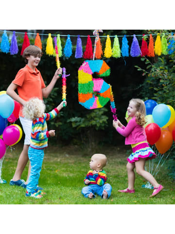 relaxdays Pinata Zahl 6 in Bunt