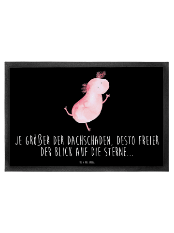 Mr. & Mrs. Panda Fußmatte Axolotl Tanzen mit Spruch in Schwarz