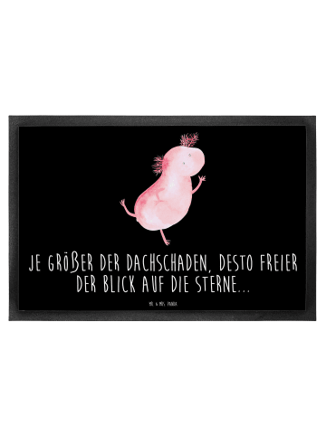 Mr. & Mrs. Panda Schmutzfangmatte Axolotl Tanzen mit Spruch in Schwarz