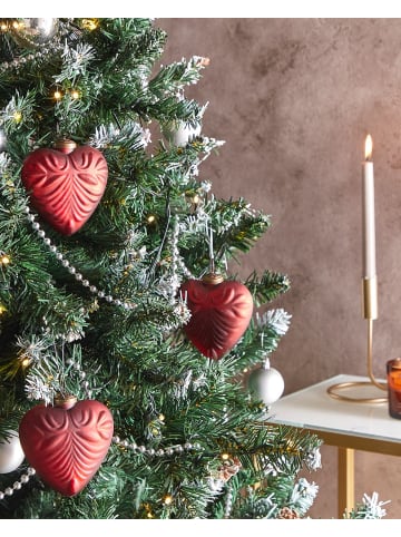 Beliani Weihnachtsbaumkugeln FERIABLE in Rot/Gold