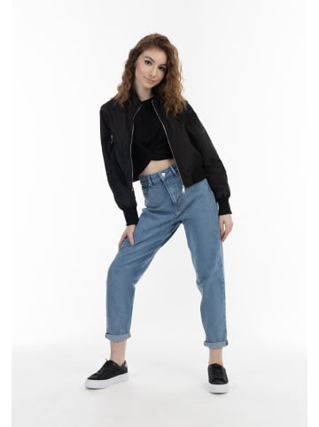 myMo Damen Blousonjacke in Schwarz