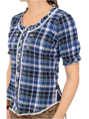 OS-Trachten Bluse 451001-3969 in kornblau