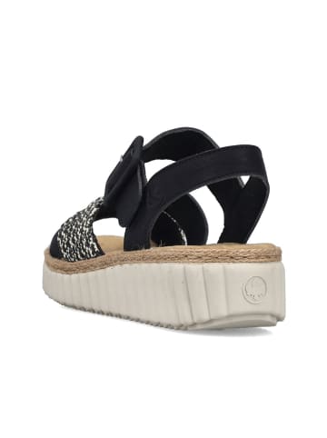 rieker Klassische Sandale 69260 in schwarz