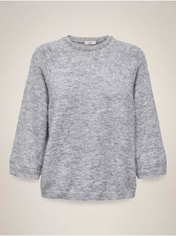 JDY Strickpullover in Medium Grey Melange