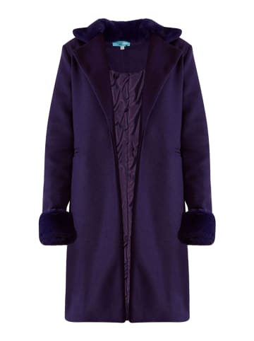 TOOCHE Jacke & Mantel "Mantel mit Pelzapplikation" in violet