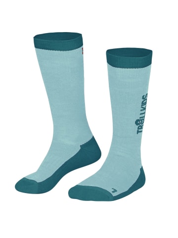 Trollkids Skisocken "SKI Socks" in Wasserblau/Blaugrün