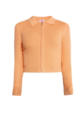 myMo Cropped Strickjacke in Orange