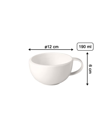 Villeroy & Boch 6er Set Kaffeetasse NewMoon in Weiß 190 ml in weiß