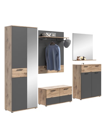 ebuy24 Garderobenaufstellung Mason Eiche Dekor 280 x 37 cm