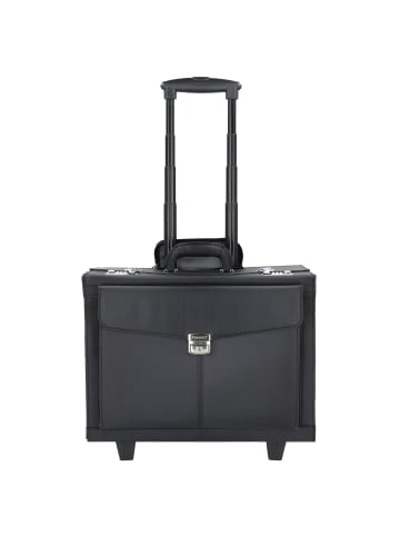 Alassio 2-Rollen Pilotentrolley 40 cm Laptopfach in schwarz