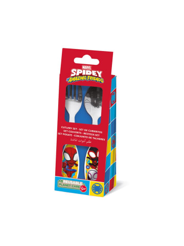Spiderman Spidey Friends Metallbesteckset, 2-teilig