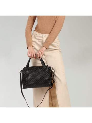 Florence Florence Handtasche Leder schwarz ca. 30cm