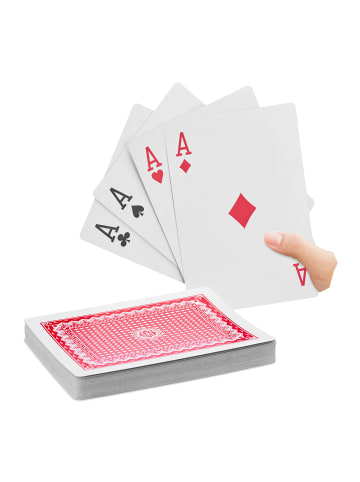relaxdays 108x Jumbo-Pokerkarten in Bunt - (B)13 x (H)18 cm