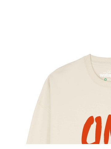 wat? Apparel Sweatshirt Cin Cin in Natural Raw
