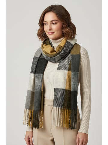 Faera Eleganter Schal mit Fransen für stilvolle Winter-Looks. in Anthrazit